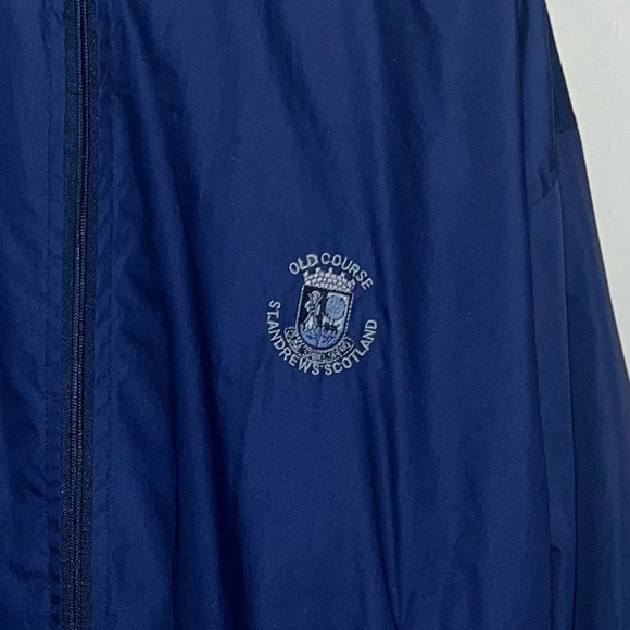 Vintage Jacket with Old Course St. Andrew’s Golf Course Logo Men’s Blue Large - Picture 8 of 9